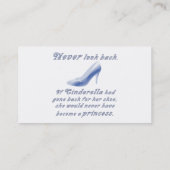 Lernen Sie von Aschenputtels Schuh Visitenkarte (Rückseite)