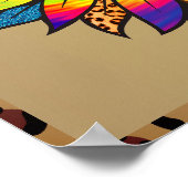 Lernen Sie von den gestrigen Zitaten Rainbow Sunfl Poster (Ecke)