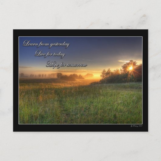 Lernen Sie von gestern.... Postkarte (Vorderseite)
