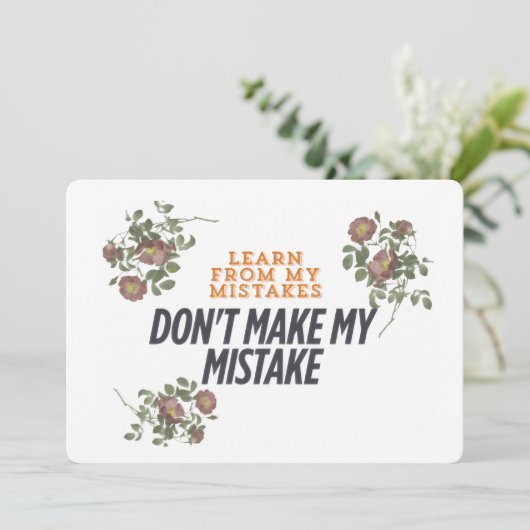 Lernen Sie von meiner falschen Einladung und Postk (Stehend Vorderseite)