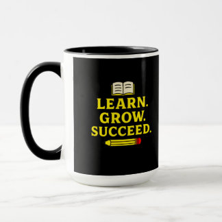 Lernen Sie. Wachsen. Erfolg. Motivierend Tasse
