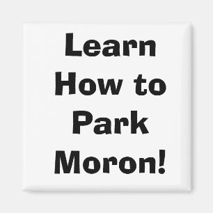 Lernen Sie, wie man Idioten parkt! Magnet