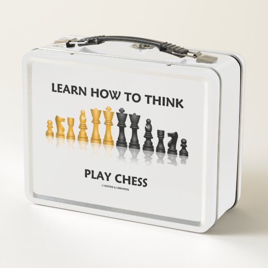 Lernen Sie, wie man Spiel-Schach-reflektierendes Metall Brotdose (Rückseite)