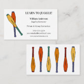 Lernen Sie zu Juggle, Beruflicher Juggler, Jugglin Visitenkarte (Vorne/Hinten)