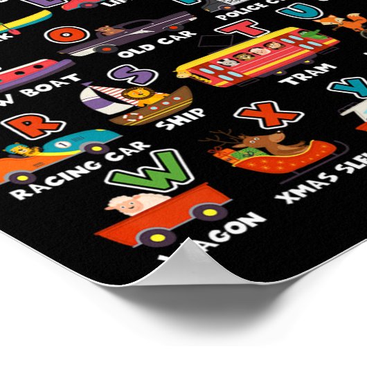 Lernen Transport Animal Letter Abcs Lehrer Poster (Ecke)