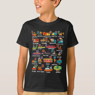 Lernen Transport Animal Letter Abcs Lehrer T-Shirt