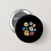Lernen über das Sonnensystem ist außerirdische Wis Button (Vorne & Hinten)