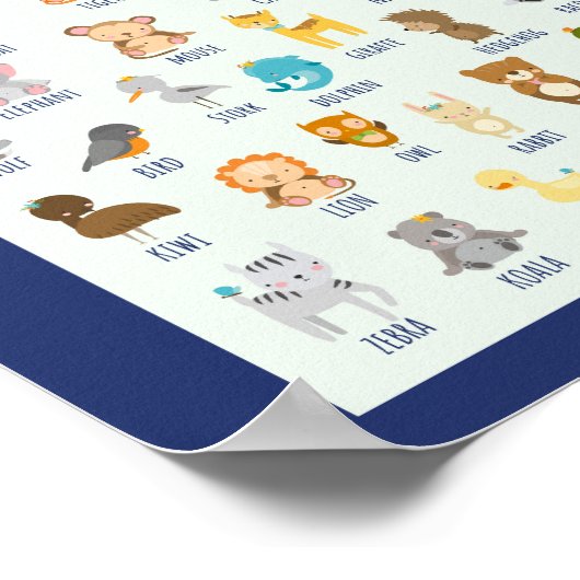 Lernen über die Bildung der Animals School Poster (Ecke)