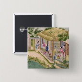 Lernen über Seidenraupen Button (Vorne & Hinten)