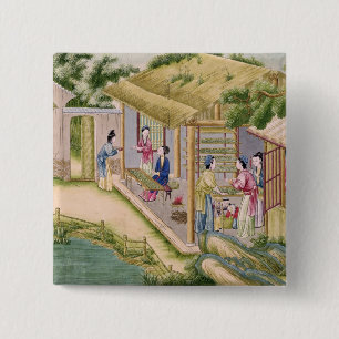 Lernen über Seidenraupen Button