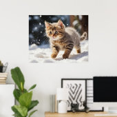 *~* Lernen über Snow Kitty 5:4 Kätzchen AP68 Poster (Heimbüro)
