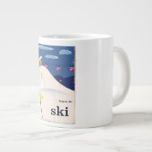 lernen, Vintagen Cartoon zu fahren. Jumbo-Tasse (Vorderseite Rechts)