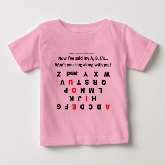 Lernen von ABCs (J.U. Little Genius) - (überarbeit Baby T-shirt (Vorderseite)