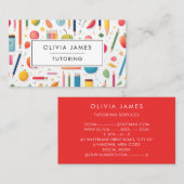 Lernen von Bildung - Nachhilfe und Lehren Visitenkarte (Vorne/Hinten)