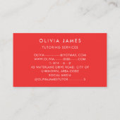 Lernen von Bildung - Nachhilfe und Lehren Visitenkarte (Rückseite)