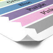 Lernen von Farben für das Kinderplakat Poster (Ecke)