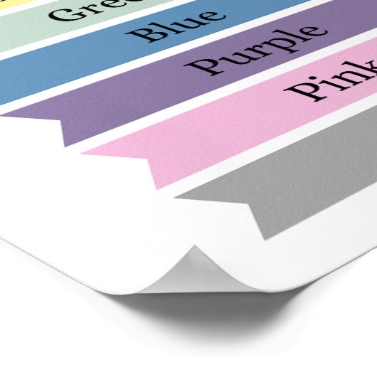 Lernen von Farben für das Kinderplakat Poster (Ecke)