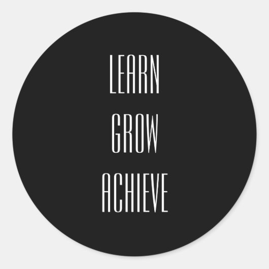 Lernen, wachsen, einfache Erfolgsrezepte erreichen Runder Aufkleber (Vorderseite)