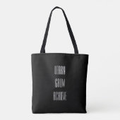 Lernen, wachsen, einfache Erfolgsrezepte erreichen Tasche (Rückseite)