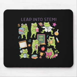 Lernen wir niedlichen Frosch-Lehrer Tierliebhaber Mousepad