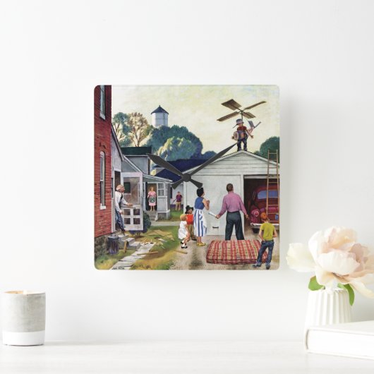 Lernen zu fliegen quadratische wanduhr (Zuhause)