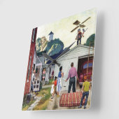 Lernen zu fliegen quadratische wanduhr (Winkel)