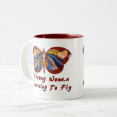 Lernen zu fliegen zweifarbige tasse (Vorderseite Links)