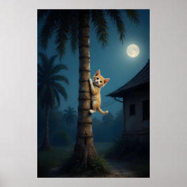 Lernen zu klettern – Süßer Katzenmoment Poster
