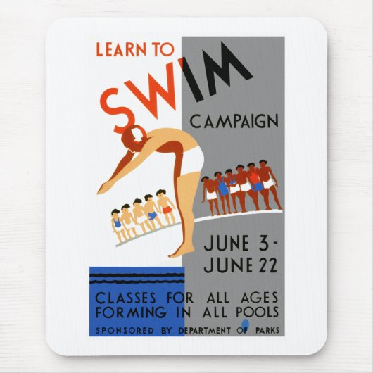 Lernen zu schwimmen mousepad (Vorne)