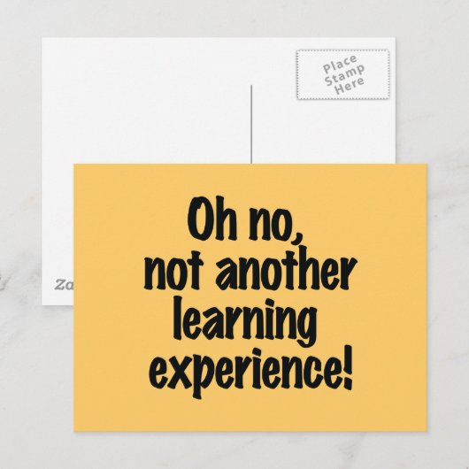 Lernerfahrung Postkarte (Vorne/Hinten)