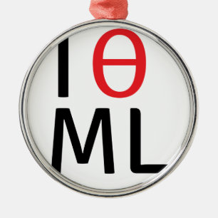 Lernfähigkeit einer Maschine der Liebe I Silbernes Ornament