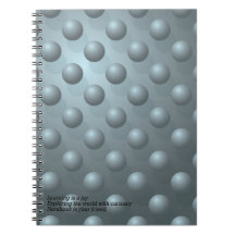 Lernfreude Notizbuch – Teal 3D Kugel Muster