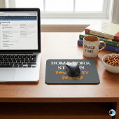 Lernstation mit Snacks betrieben Lustiger Schüler Mousepad