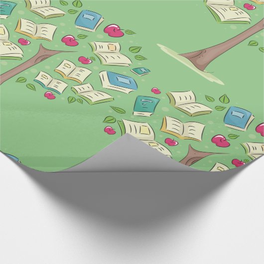 Lernstruktur mit Büchern Geschenkpapier (Ecke)