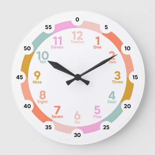 Lernuhr - frische Brise Große Wanduhr (Vorderseite)