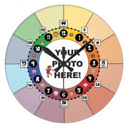 Lernuhr für Kinder (groß) Große Wanduhr