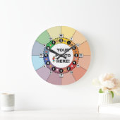 Lernuhr für Kinder (groß) Große Wanduhr (Zuhause)