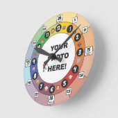 Lernuhr für Kleinkinder und Kleinkinder Runde Wanduhr (Winkel)