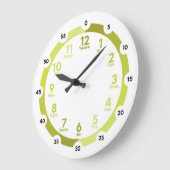 Lernuhr - Gelbe Stunden Große Wanduhr (Winkel)