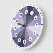 Lernuhr - Gesprächszeit - Lila Stunden Große Wanduhr (Winkel)