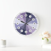 Lernuhr - Gesprächszeit - Lila Stunden Große Wanduhr (Zuhause)