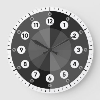 Lernuhr - Gesprächszeit - Schwarz Mitternacht Große Wanduhr