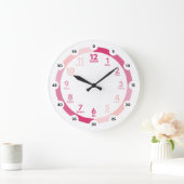 Lernuhr - rosa Stunden Große Wanduhr (Zuhause)