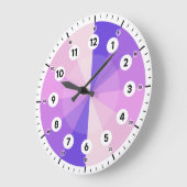 Lernuhr - Zeit versprechen - Amethyst Shades Große Wanduhr (Winkel)
