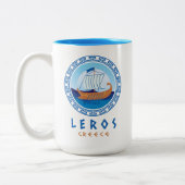 Leros, Griechenland Zweifarbige Tasse (Links)