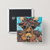 Leroy der Lamaknopf Button (Vorne & Hinten)