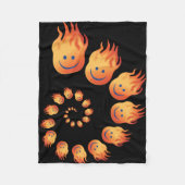 Leroys Illusion Fleece Blanket in der Farbe Schwar (Vorderseite)