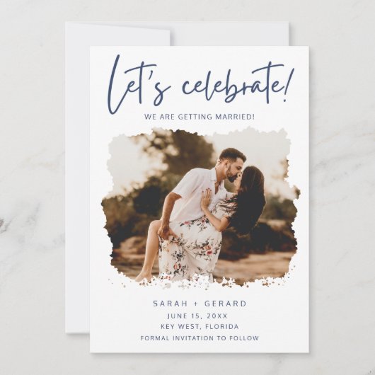 Ler's Celebrate Foto Wedding Save the Date (Vorderseite)