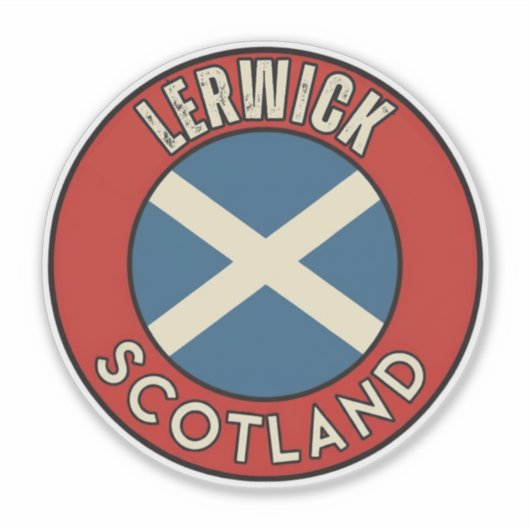 Lerwick, Schottland Aufkleber (Vorderseite)