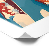 Les 2 Alpes Art Ski Print 1 Poster (Ecke)